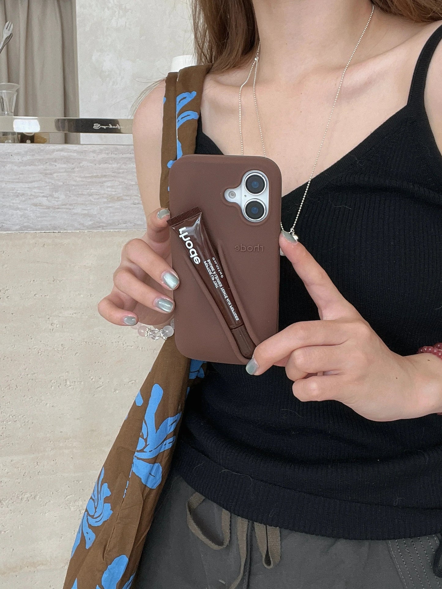 Trendy Lipstick Case For iPhones (Espresso)