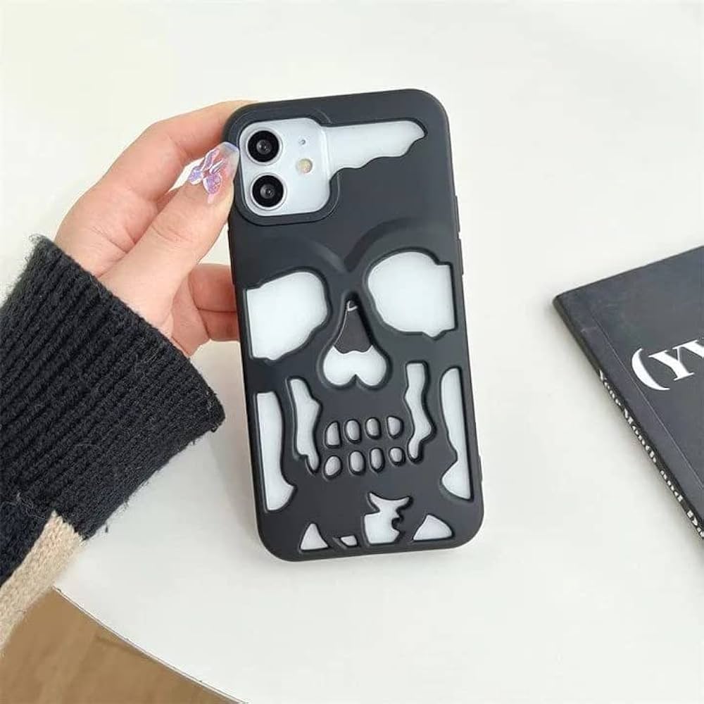 Hollow Skull Design Phone Back Case Cover for Apple iPhone