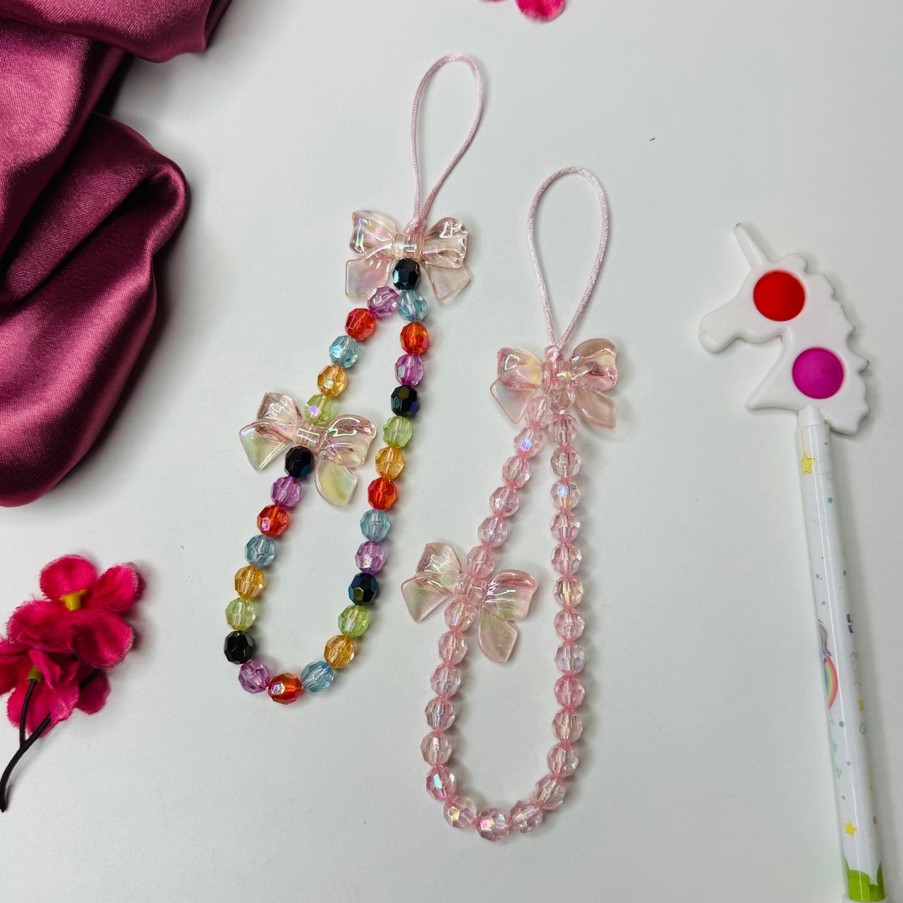 Colorful or Pink Bow Charm