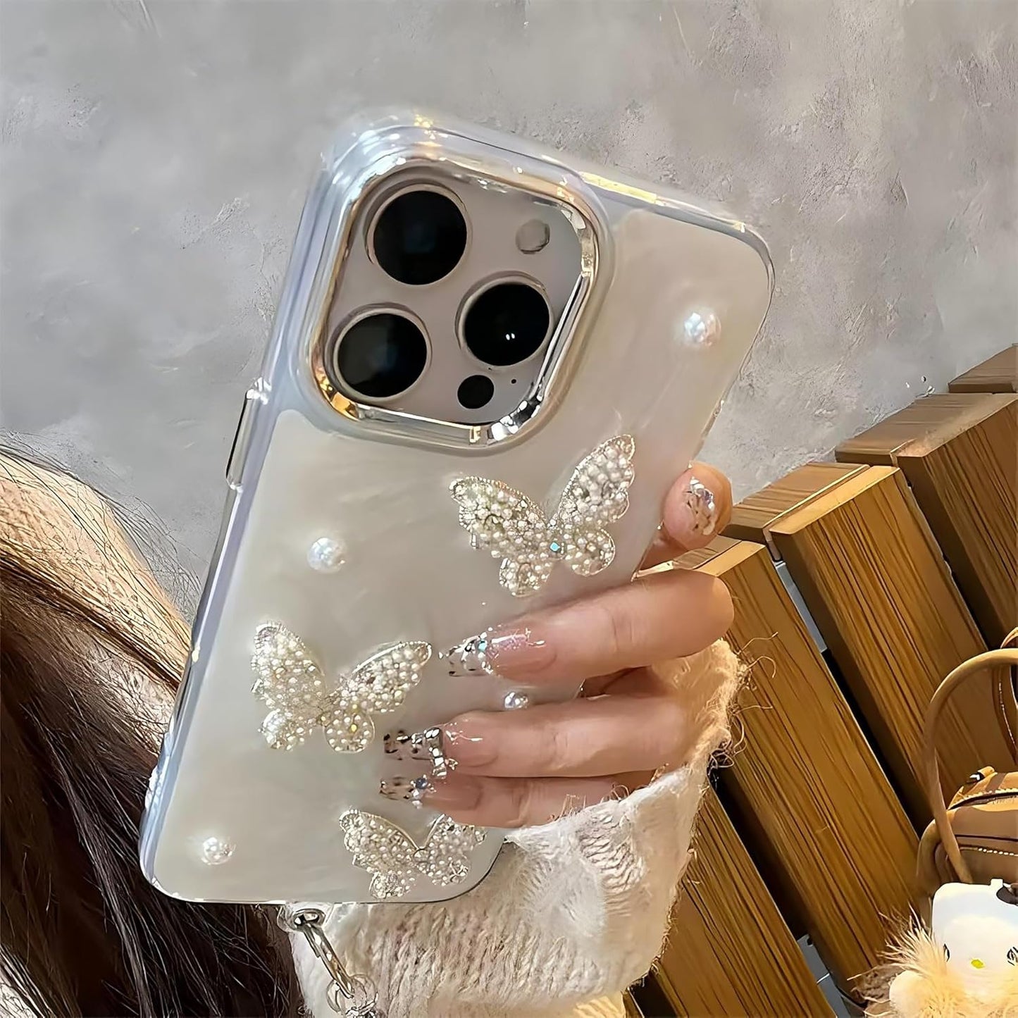 Holographic Butterfly Stone Phone Case