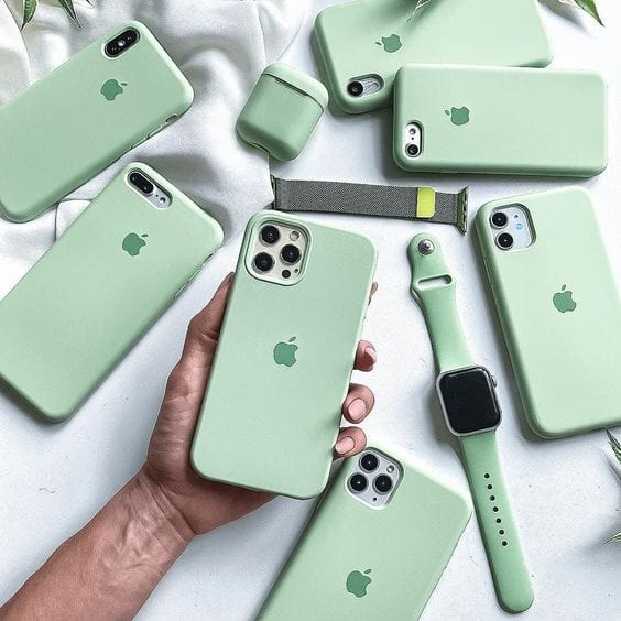 Mint Green Color Silicon Case