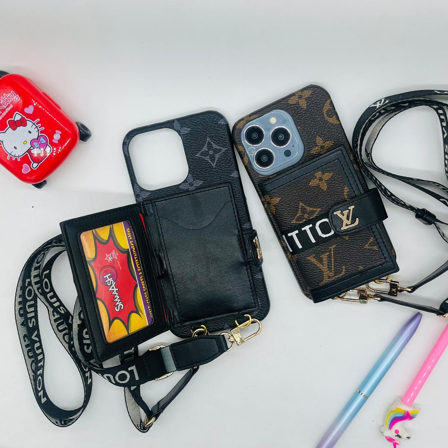 Luxury Branded Case With Belt & Card Slot