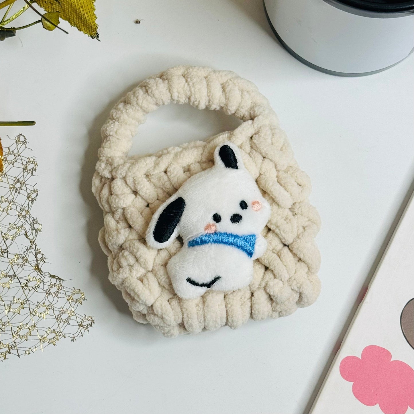 Universal AirPods Case - Cute White Dog