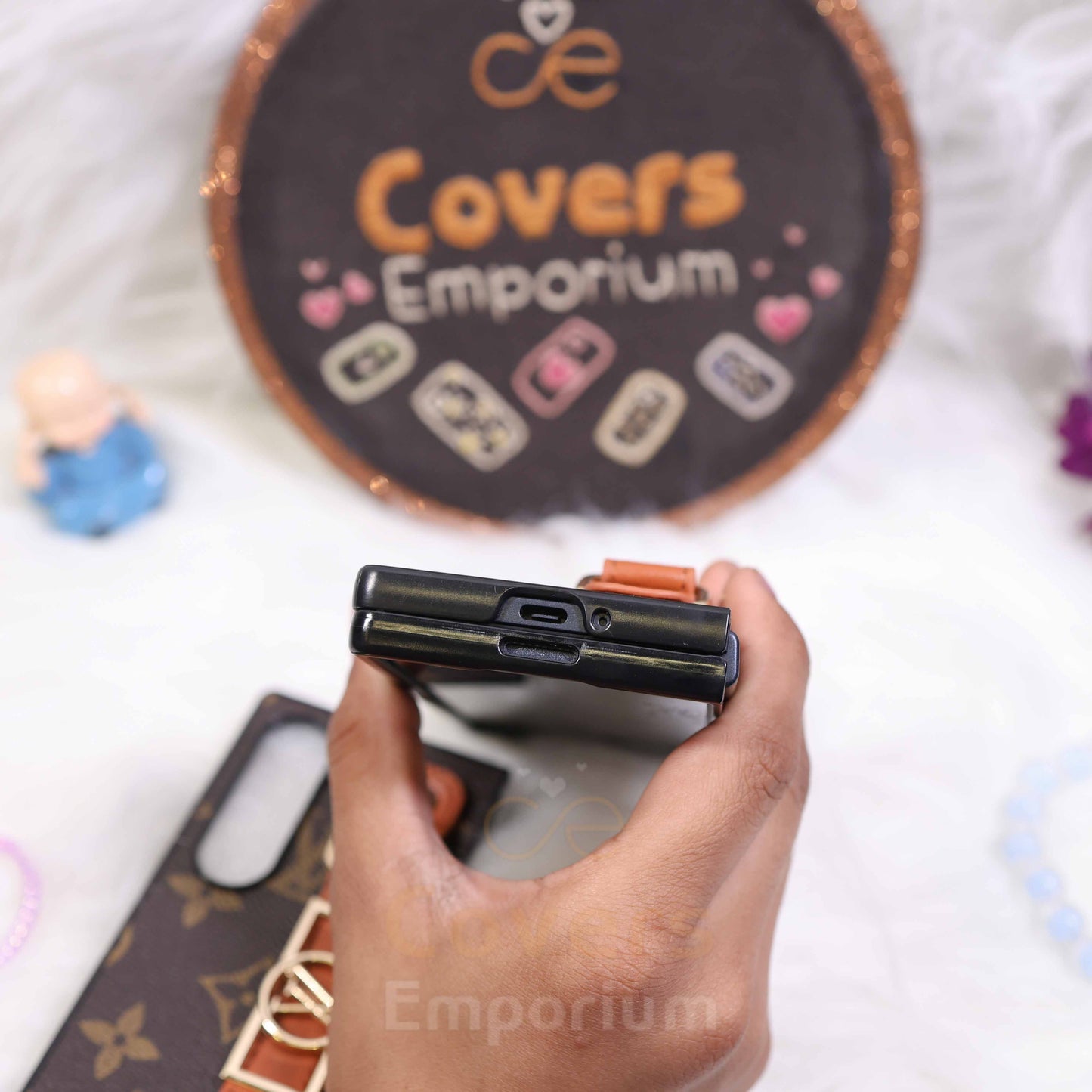 Branded Belt Phone Case For Fold 5 & 6