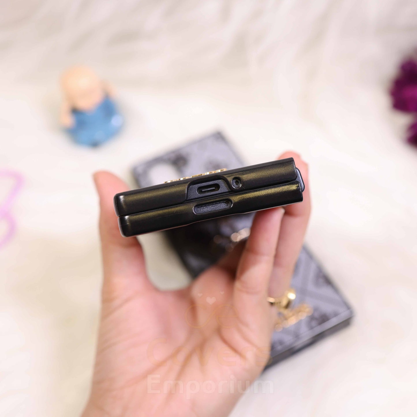 Luxury Branded Grey Phone Case For Fold 5 & 6