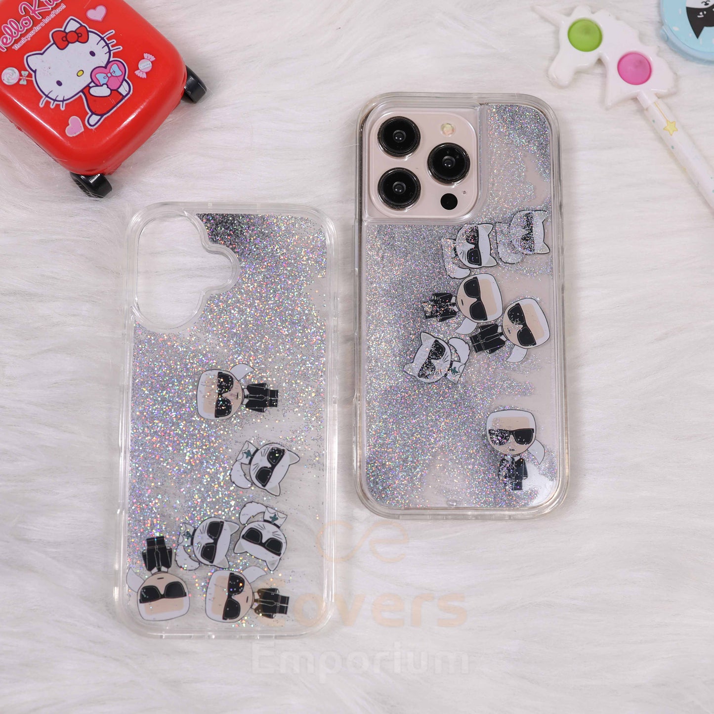 Super Hero Transparent Glitter Phone Case
