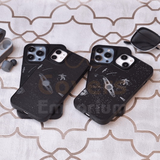 Space Theme Silicone Case for iPhones