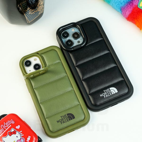 Premium Branded Puffer Case With Metal Lock On Camera
