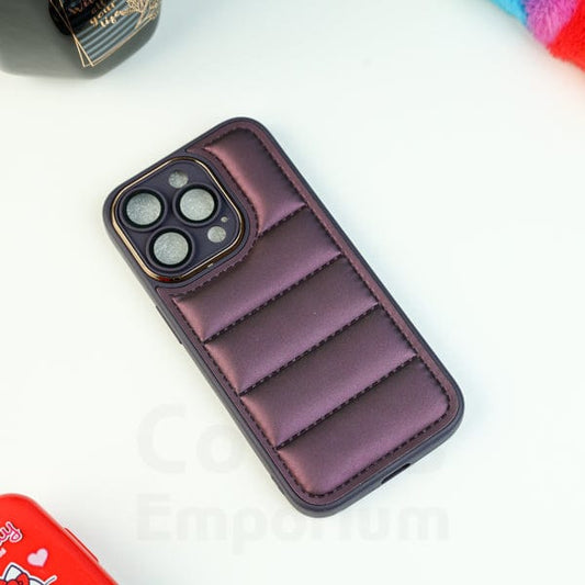 Premium Purple Puffer Silicone iPhone Case
