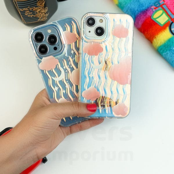 New Shimmering Holographic Pink Cloud Phone case