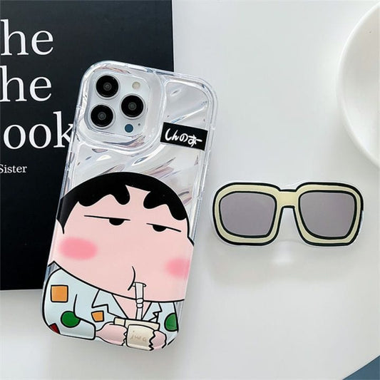 Cute Shinchan glasses holder case