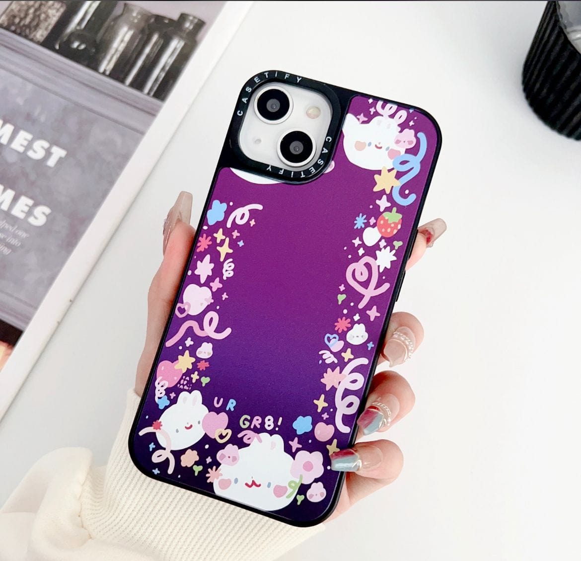 Luxury Branded Cute Purple Luxury Silicone iPhone Case Design