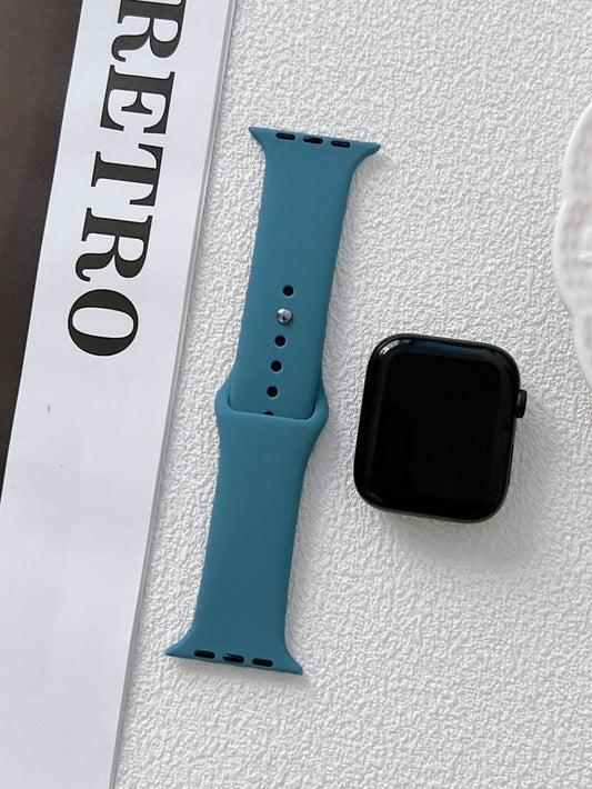 Steel Blue Silicon Apple Watch Straps