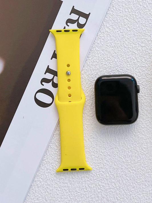 Yellow Silicon Apple Watch Straps