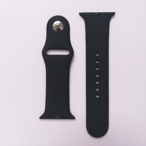 Black Silicon Apple Watch Straps