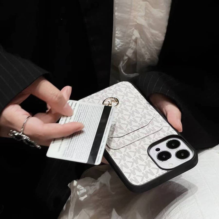 Luxury Metal Logo Phone Case With Pocket