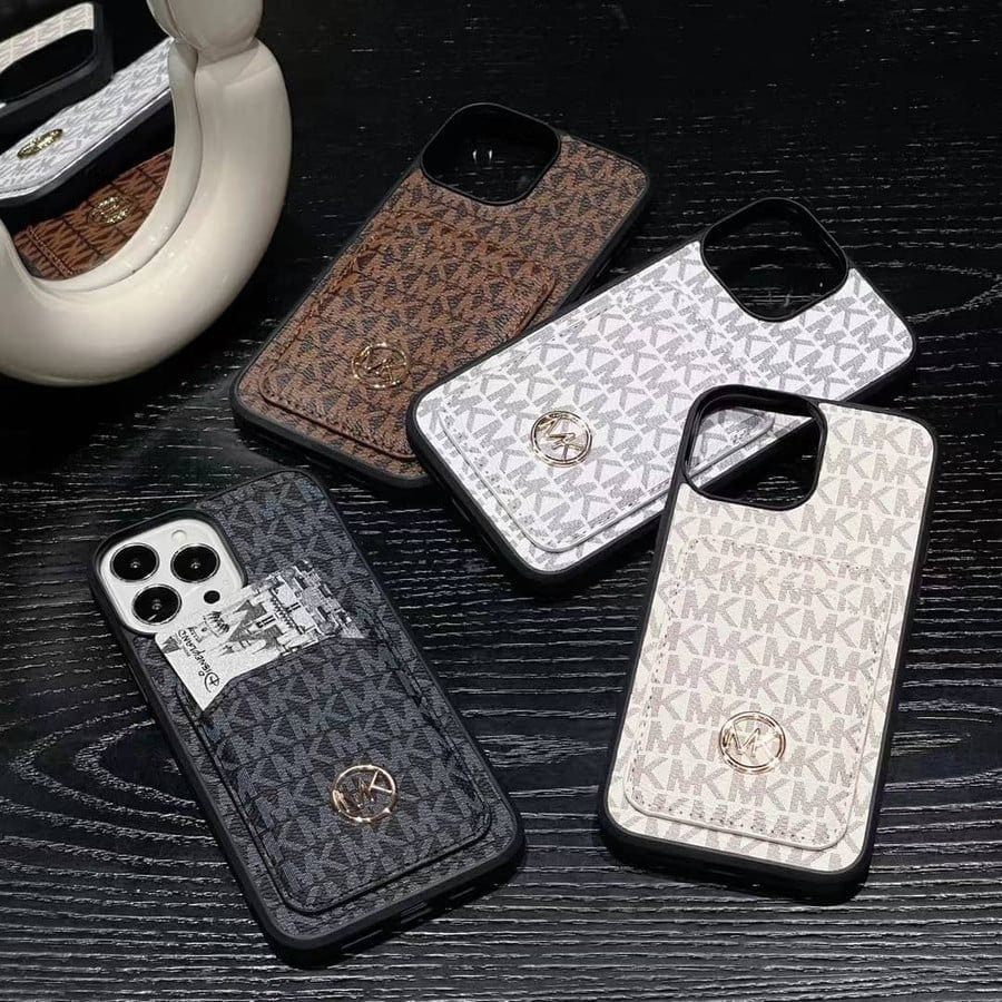 Luxury Metal Logo Phone Case With Pocket