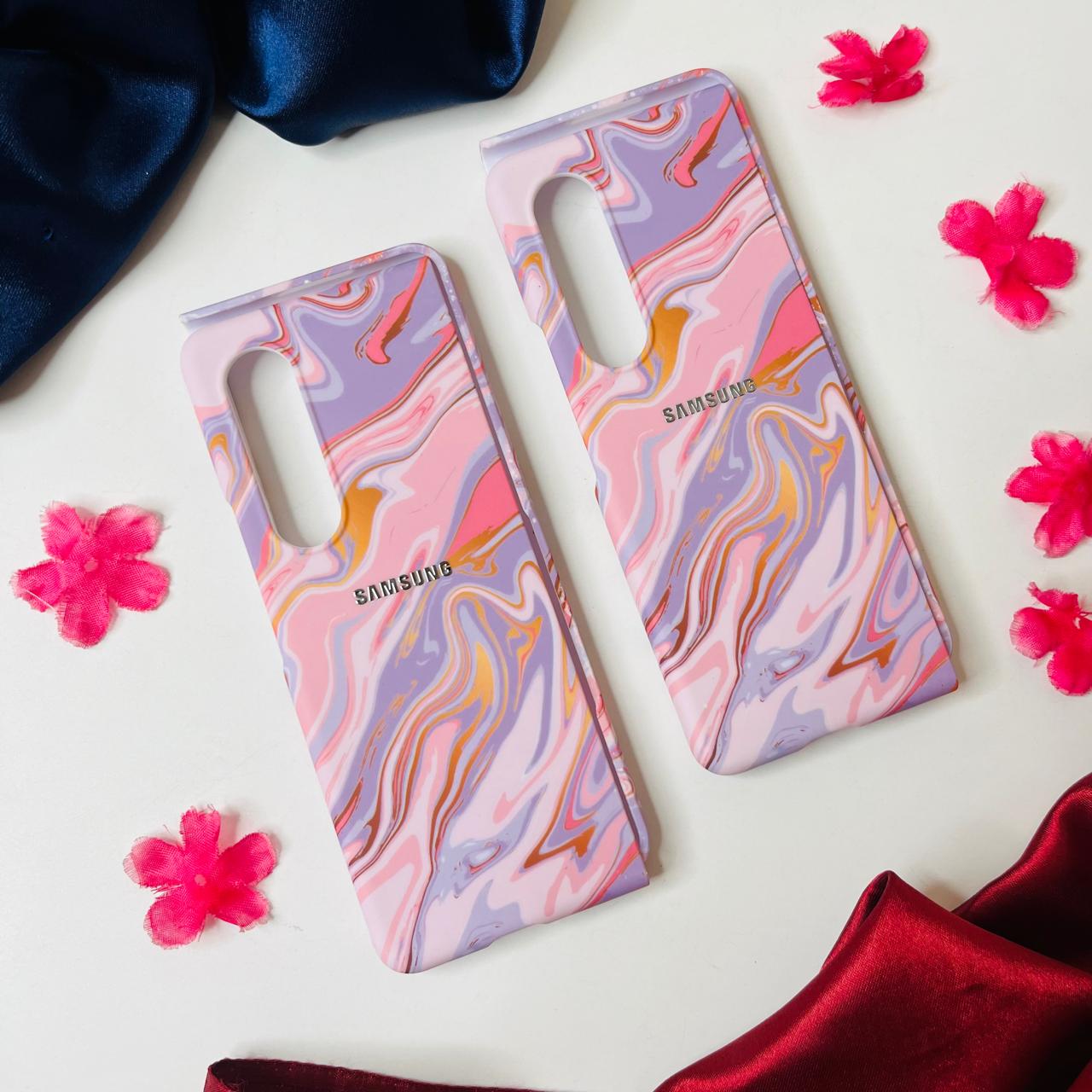 Colorful Marble Gradient Case For Samsung Fold 3