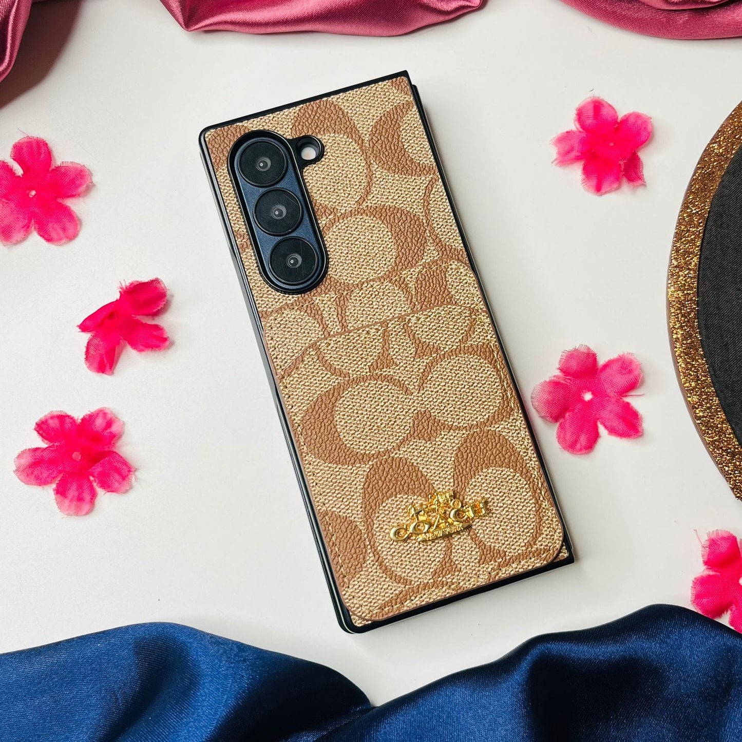 Premium Luxe Phone Case With Card Holder For Samsung Fold Series