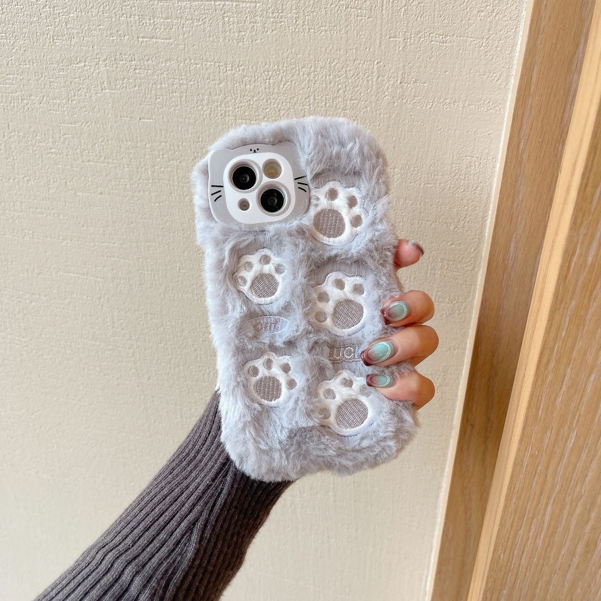 New Three Dimensional Cute Kitten Claw Fur Case