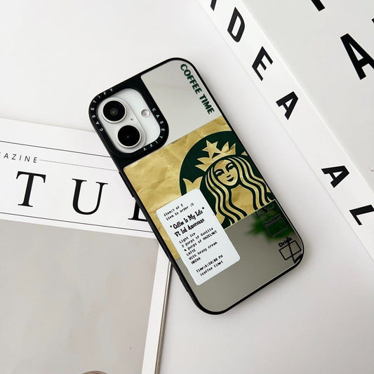 Luxury Branded Coffee Time Mirror Phone Case