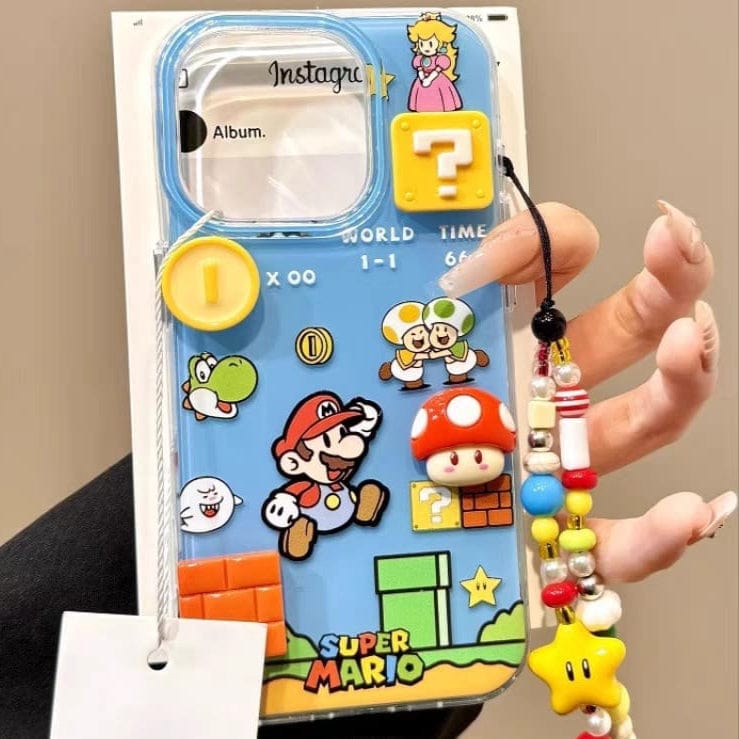 Super Cartoon Phone Case With Charm