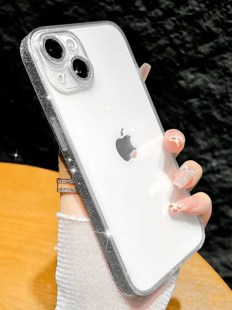 Glitter Frame Tempered Glass Basic Sleek Case