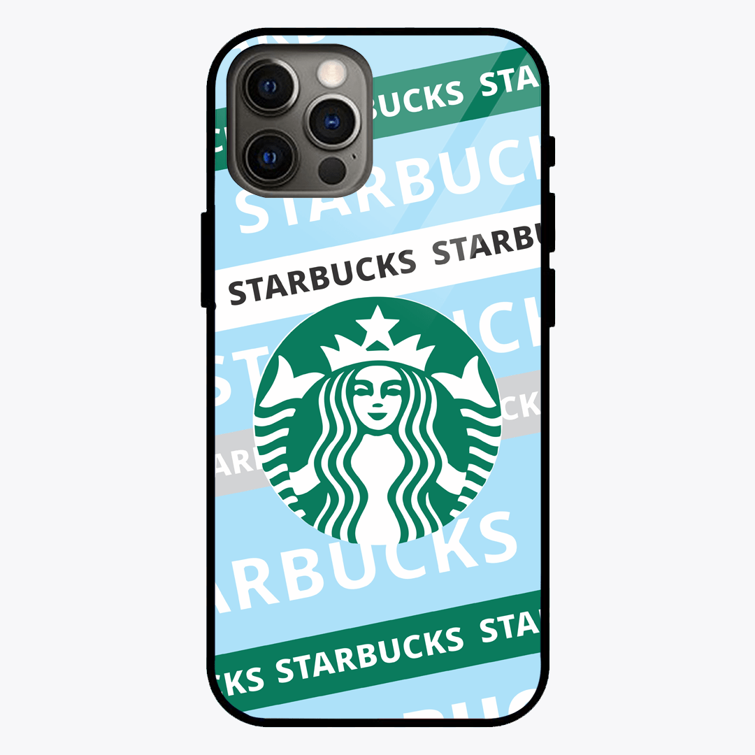 Luxury Blue Glass Case For Coffee Lovers (Available For Android & iPhone)