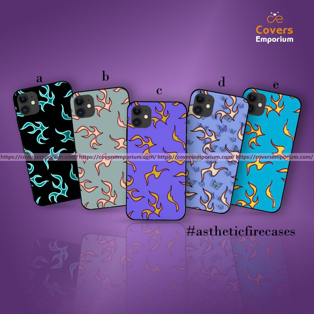 Aesthetic Fire print cases