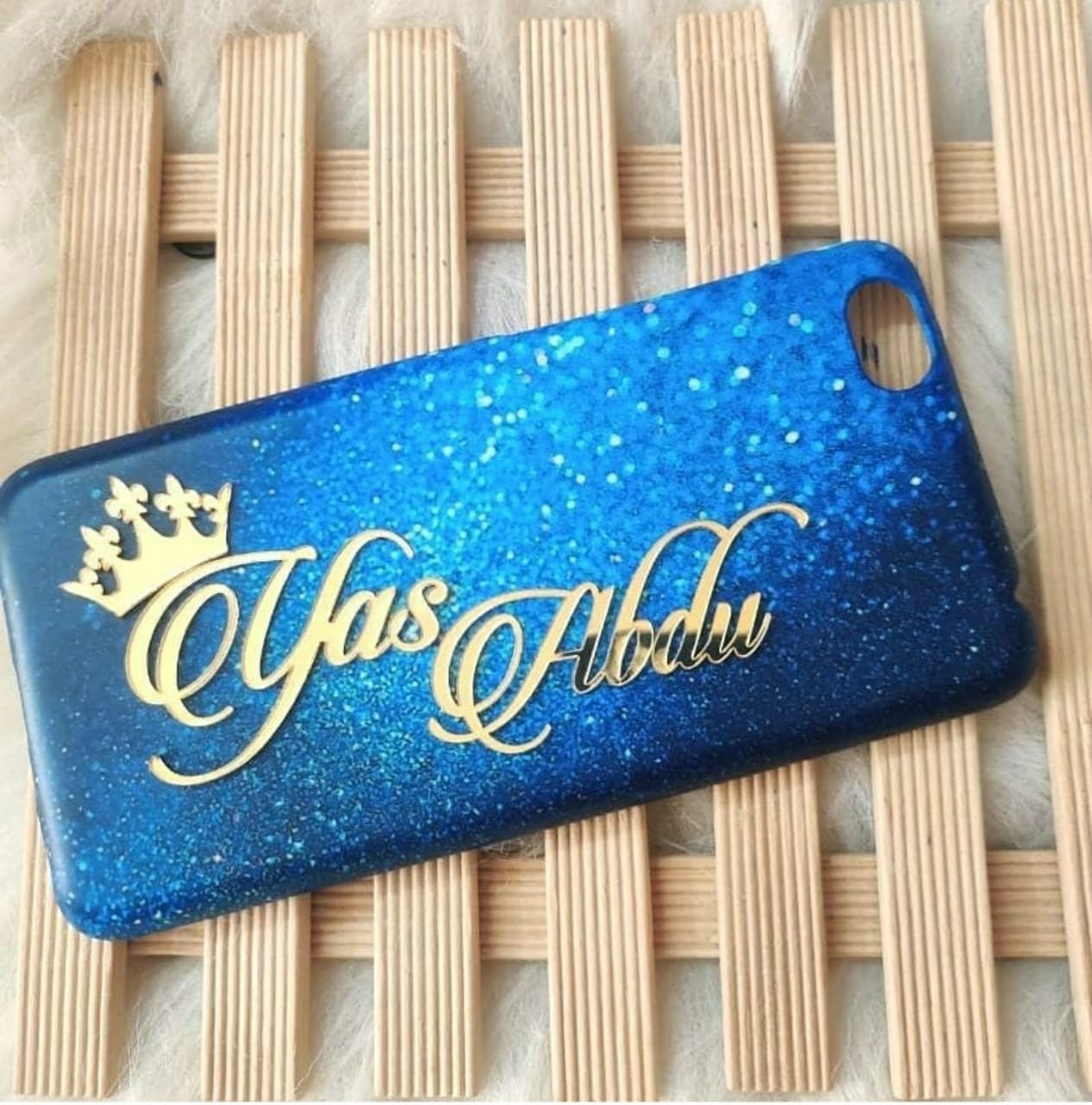 Aqua Blue cover with 4D name