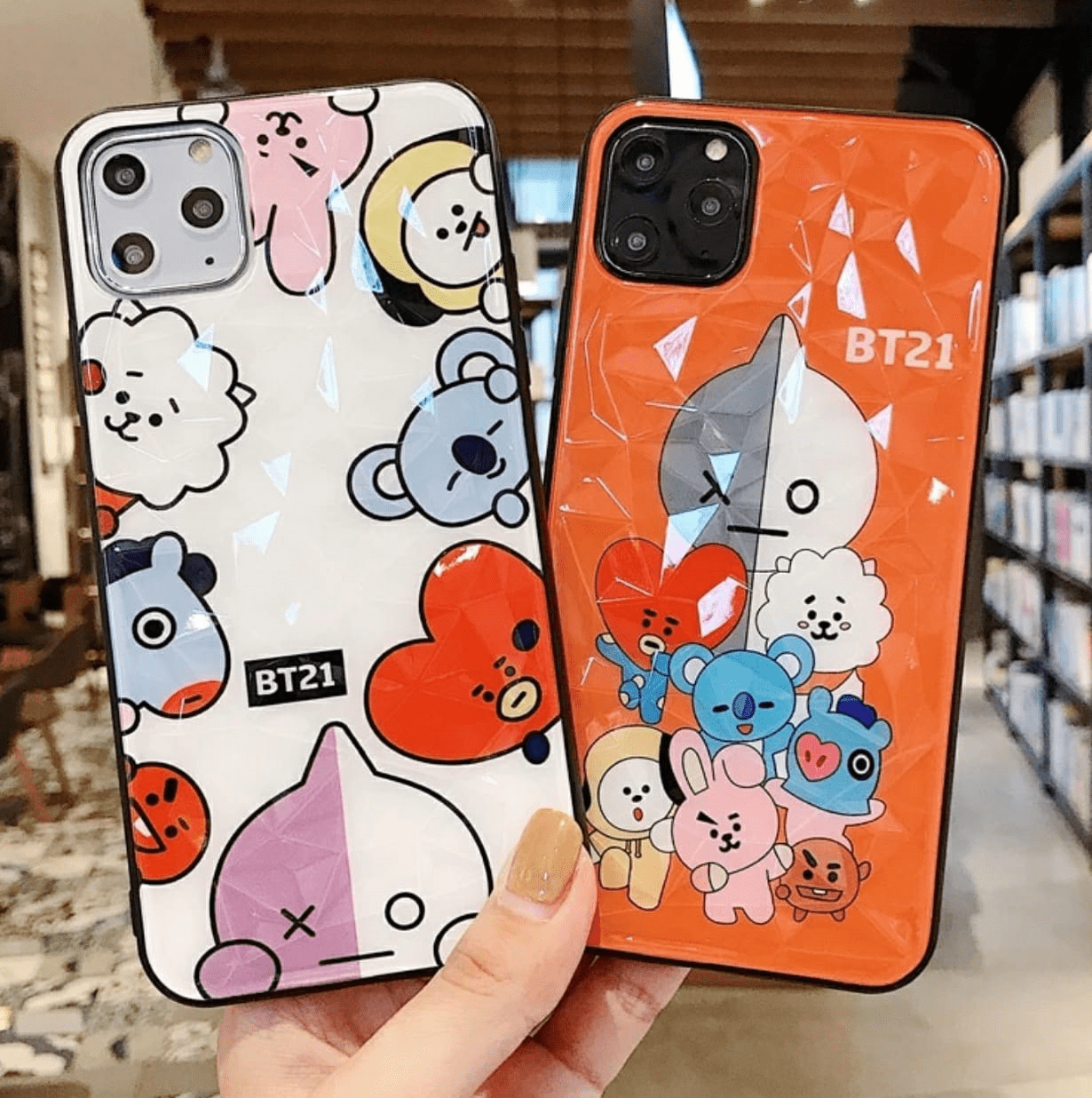 BT21 glass case