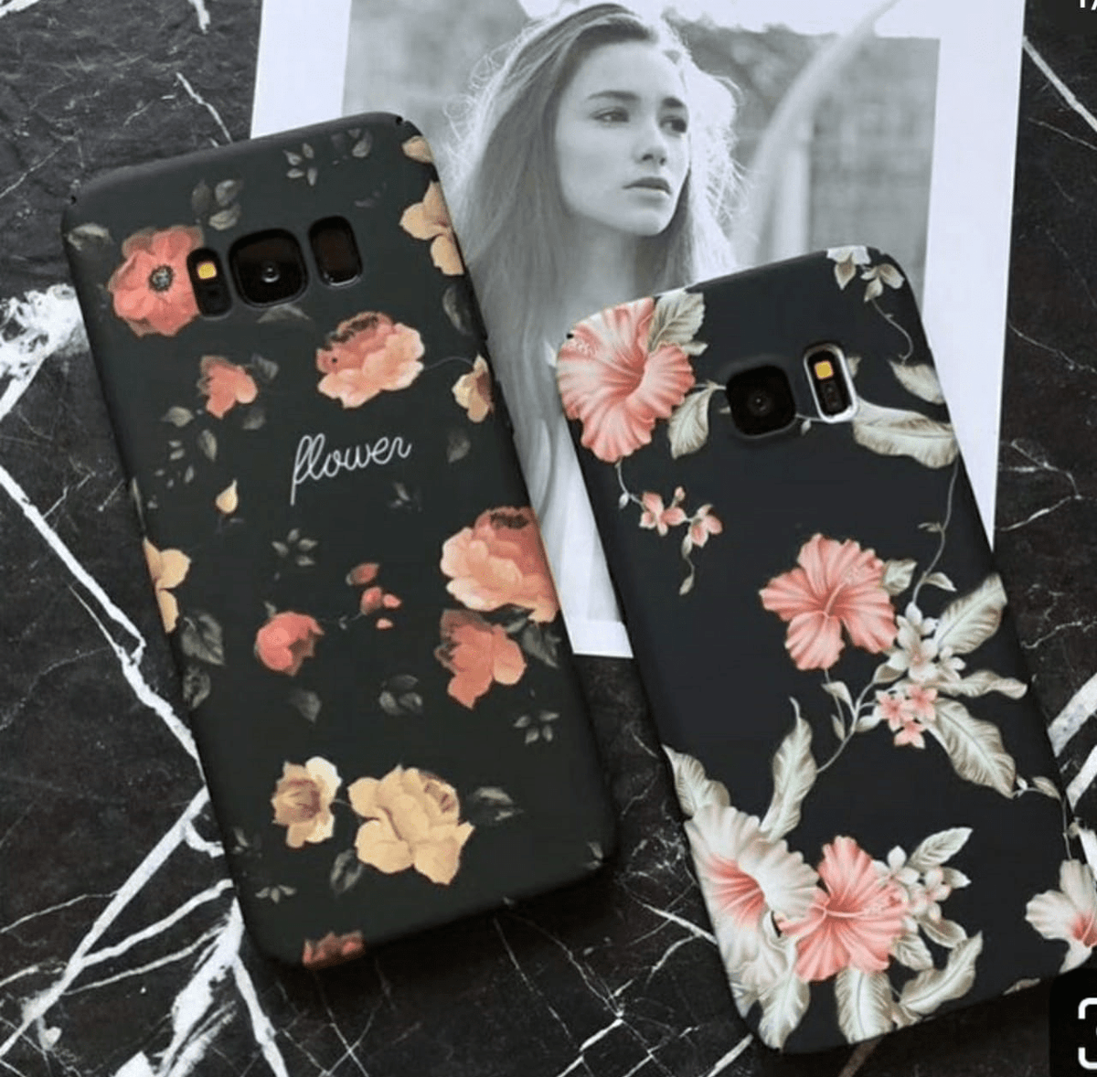 Black Floral cases Covers Emporium