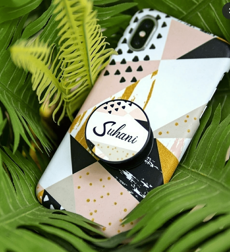 Dotted custom name phone case