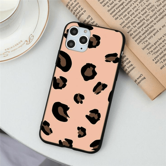 Pink Cow print Glass case