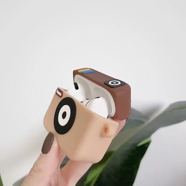 Cream Brownish Airpod case