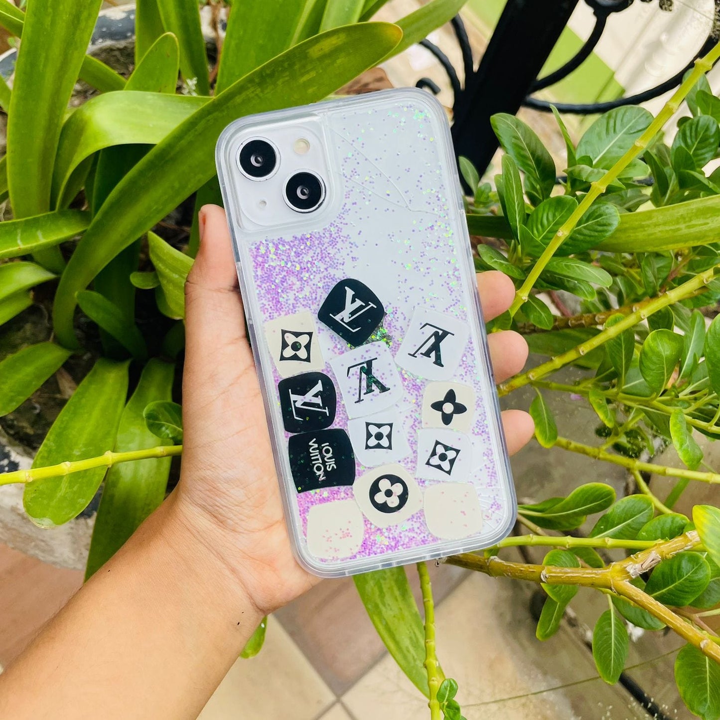 IPhone Luxury Brand Icons Moving Liquid Silicone Case