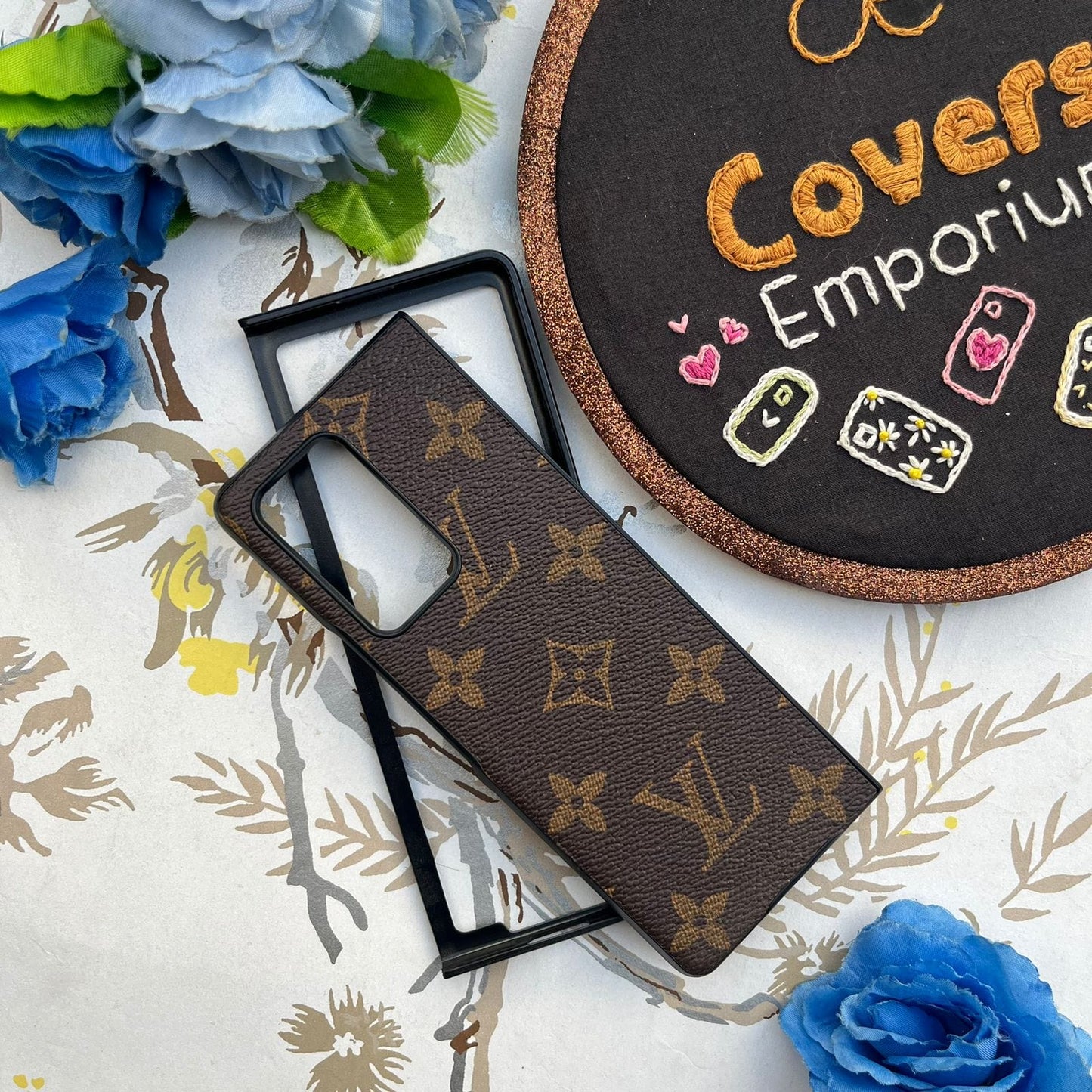 Brown Premium branded Phone Case for Z Fold 2 & 3
