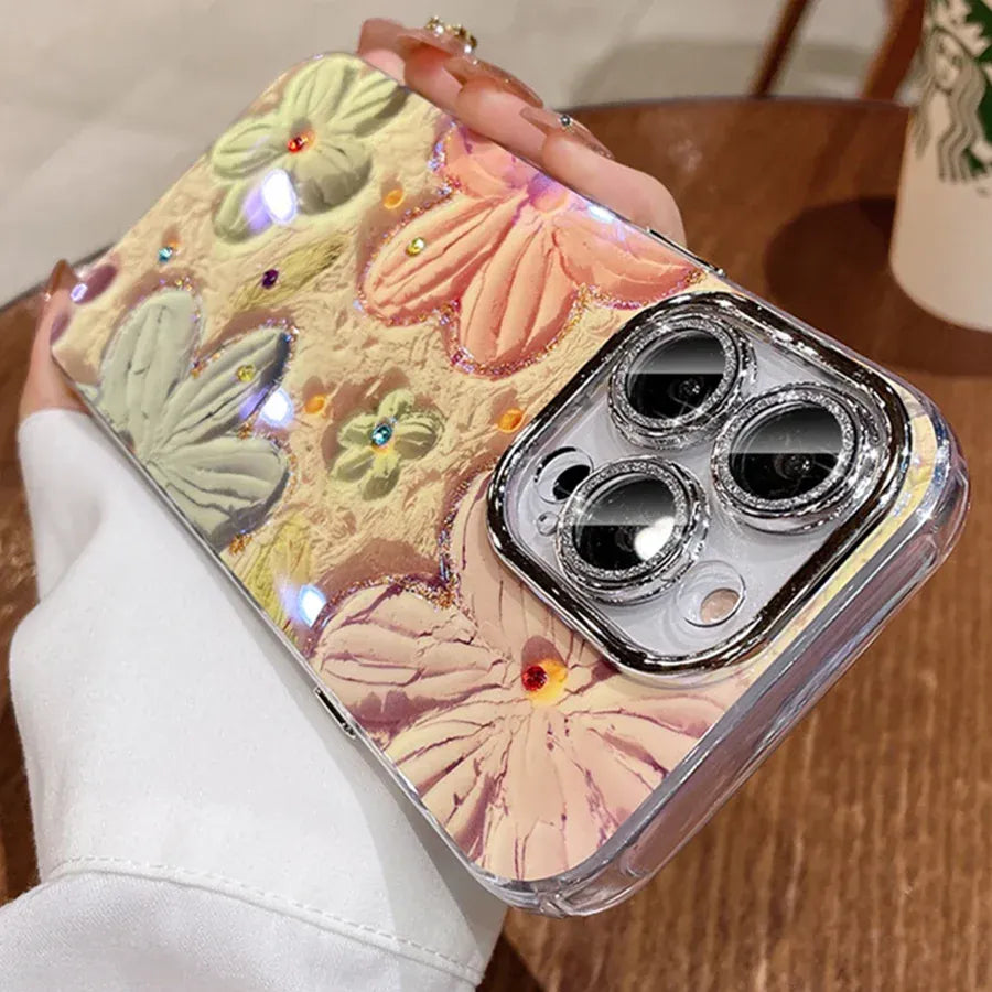 Classy Floral Oil Painting Phone Case (Box Packing)