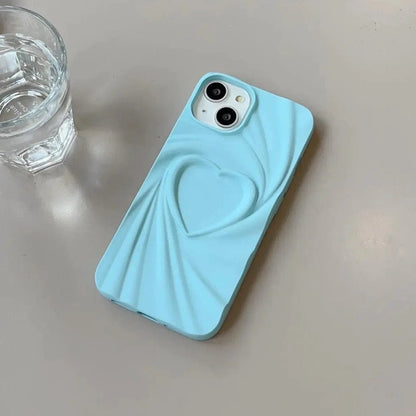 Heart Embossed Case For Iphone Users