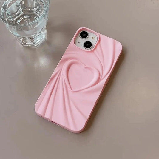 Heart Embossed Case For Iphone Users