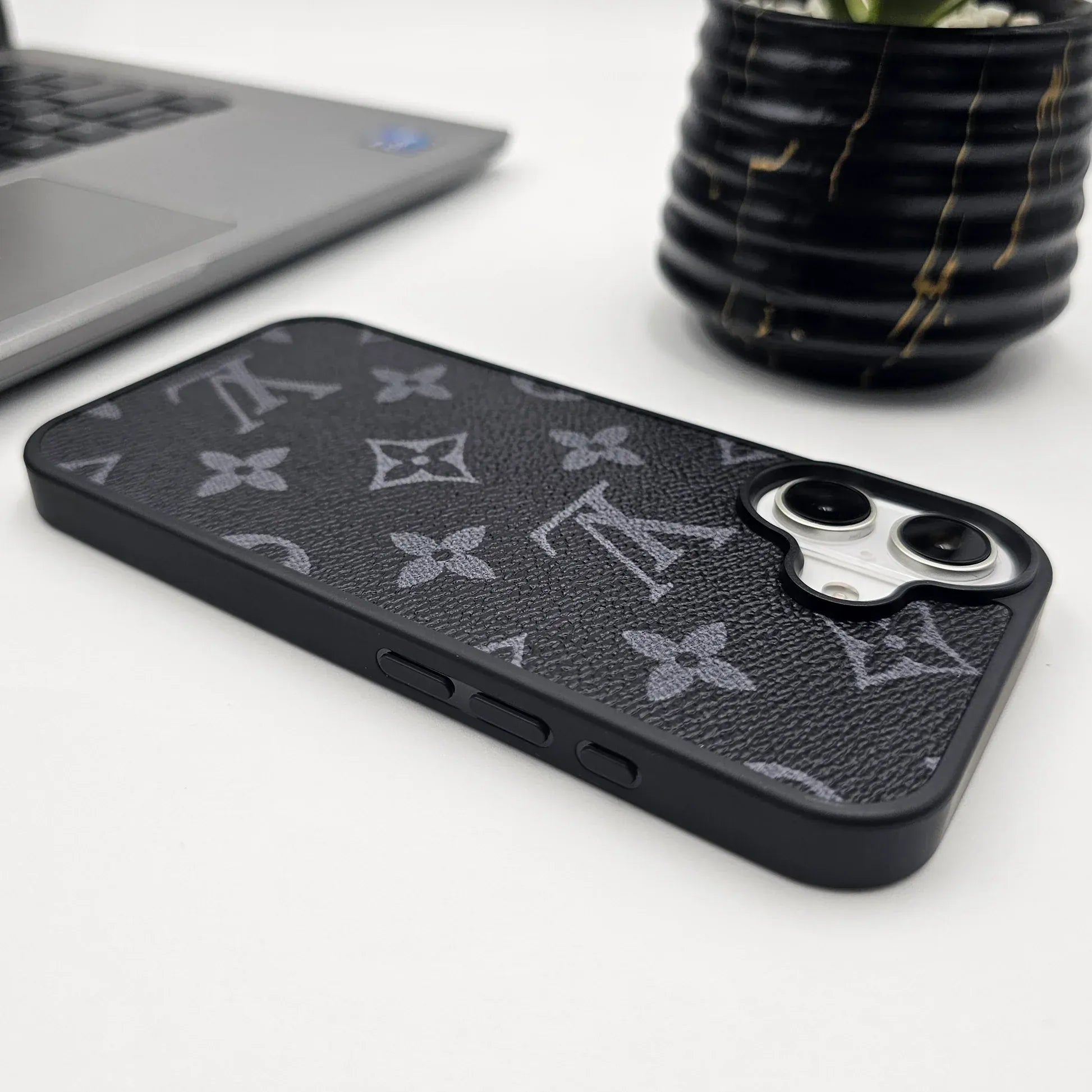 New Branded Leather Phone Case With Black Border