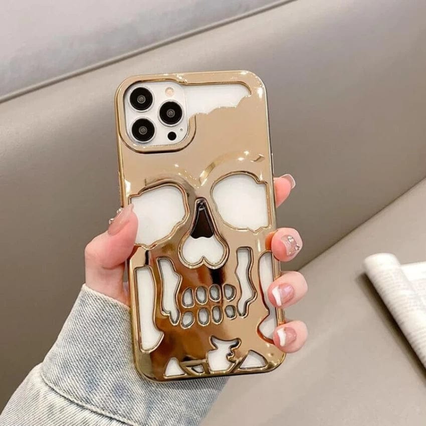 Hollow Skull Design Phone Back Case Cover for Apple iPhone