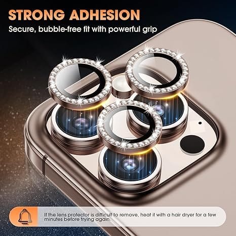 Desert Colour Diamond Camera Protection Lens For iPhone 16 Pro & 16 Pro Max