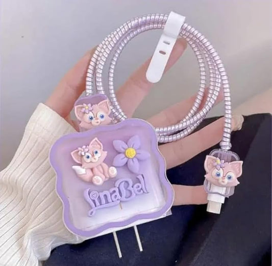 IPhone 18W 20W 3d Silicone Cartoon Charger Protective Case – 3D Cute Cat