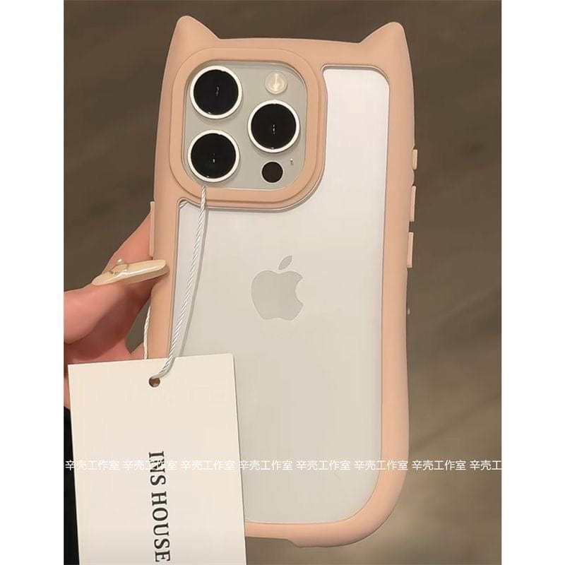 Cute Transparent Cat Phone Case