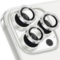 Silver Colour Diamond Camera Protection Lens For iPhone 16 Pro & 16 Pro Max