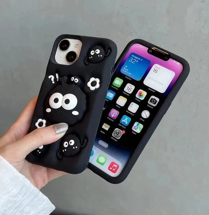 3D Soot Sprites Phone case With Pop Socket