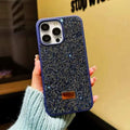 Luxury Stone Branded Monogram Silicon Case for iPhone (Blue)