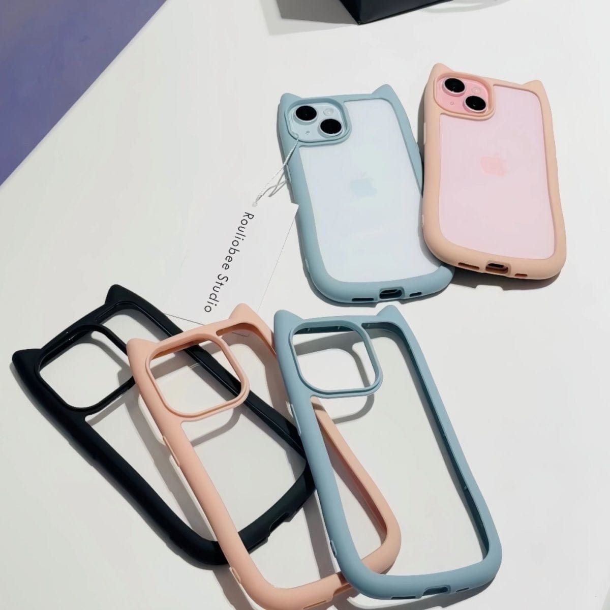 Cute Transparent Cat Phone Case