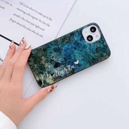 Marble Print Glass Phone Cases